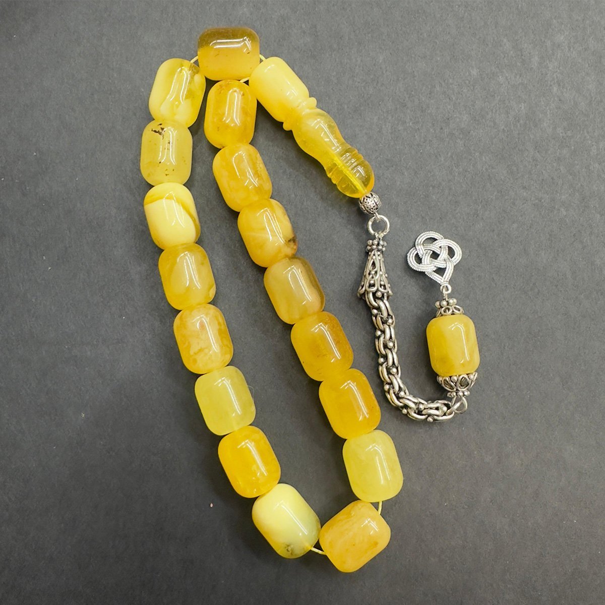 Maskot Kaliningrad Damla Kehribar Kapsül Tespih 12*15 (mm)