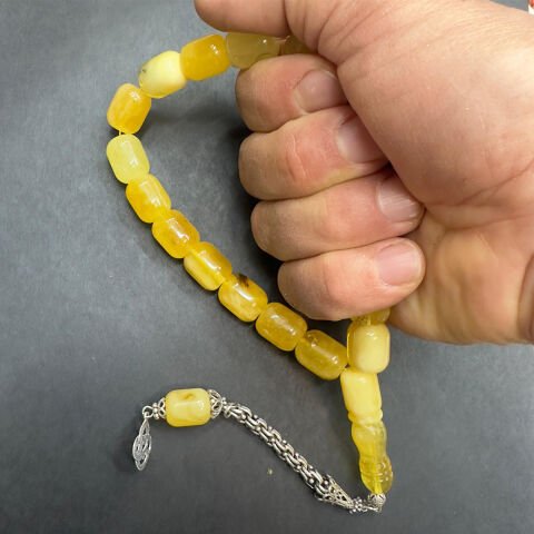 Maskot Kaliningrad Damla Kehribar Kapsül Tespih 12*15 (mm)