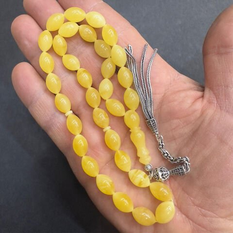 Kaliningrad Damla Kehribar Beyzi Tespih 8*12 (mm)