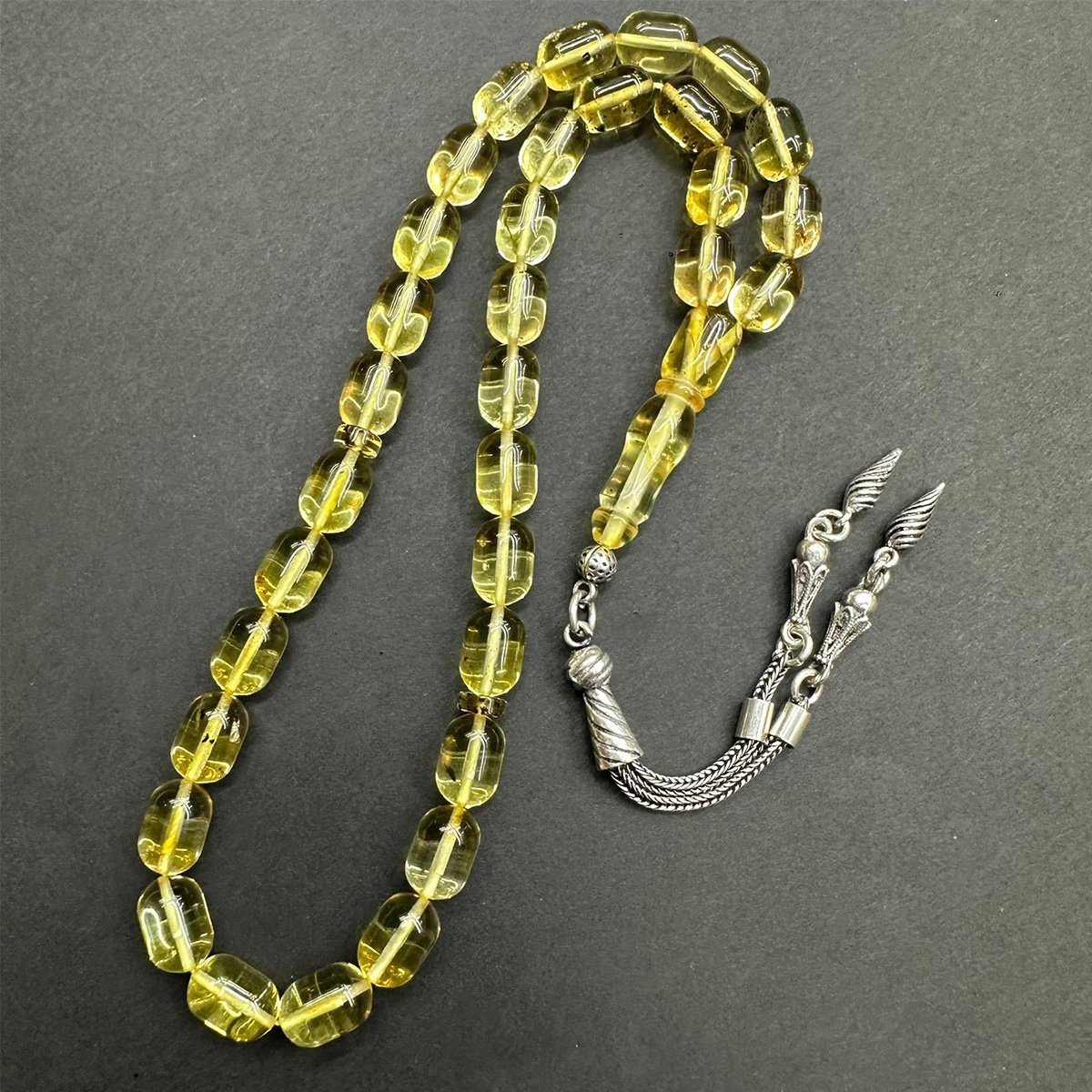 Şeffaf Kaliningrad Damla Kehribar Tespih 6,5*9,5 (mm)