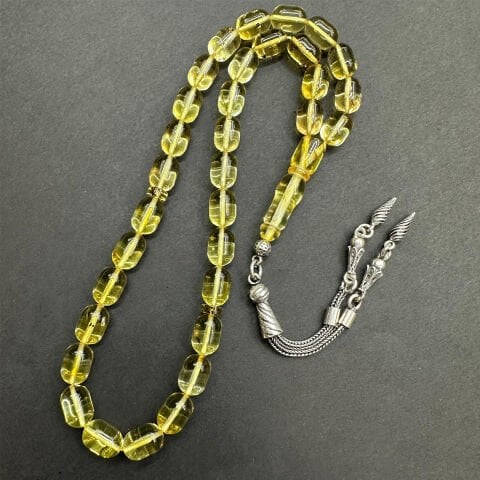 Şeffaf Kaliningrad Damla Kehribar Tespih 6,5*9,5 (mm)