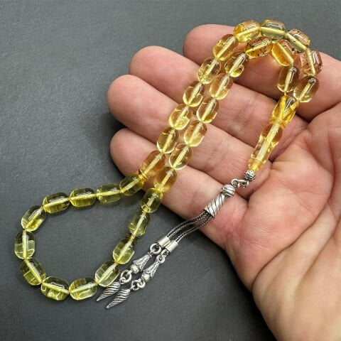 Şeffaf Kaliningrad Damla Kehribar Tespih 6,5*9,5 (mm)