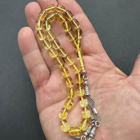 Şeffaf Kaliningrad Damla Kehribar Tespih 6,5*9,5 (mm)