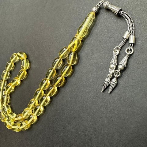 Şeffaf Kaliningrad Damla Kehribar Tespih 6,5*9,5 (mm)