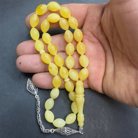 Kaliningrad Damla Kehribar Beyzi Tespih 8,5*12,5 (mm)