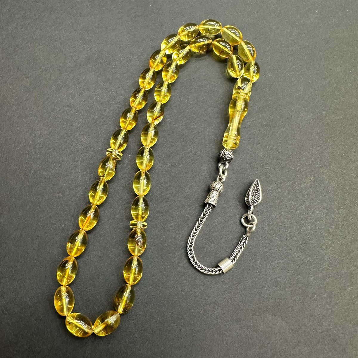 Şeffaf Kaliningrad Damla Kehribar Tespih 5,5*8 (mm)