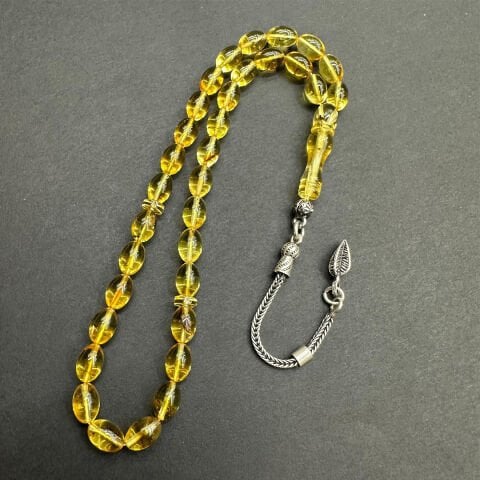 Şeffaf Kaliningrad Damla Kehribar Tespih 5,5*8 (mm)