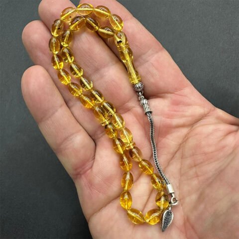 Şeffaf Kaliningrad Damla Kehribar Tespih 5,5*8 (mm)