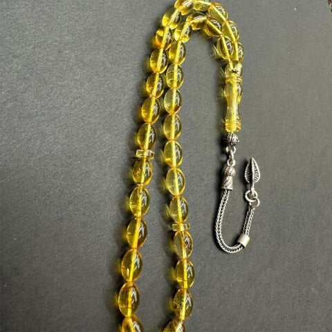 Şeffaf Kaliningrad Damla Kehribar Tespih 5,5*8 (mm)