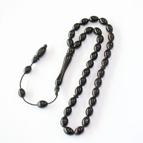 Yüsürü Siyah Mercan Tespih 8*11 (mm)