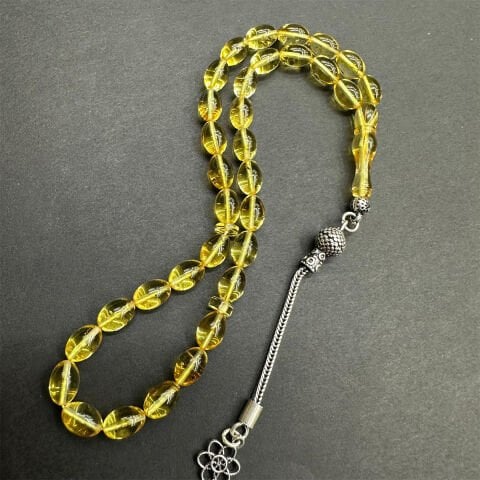 Şeffaf Kaliningrad Damla Kehribar Tespih 5,5*8 (mm)-1