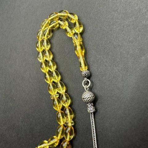 Şeffaf Kaliningrad Damla Kehribar Tespih 5,5*8 (mm)-1