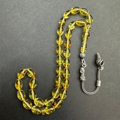 Şeffaf Kaliningrad Damla Kehribar Tespih 5,5*8 (mm)-2