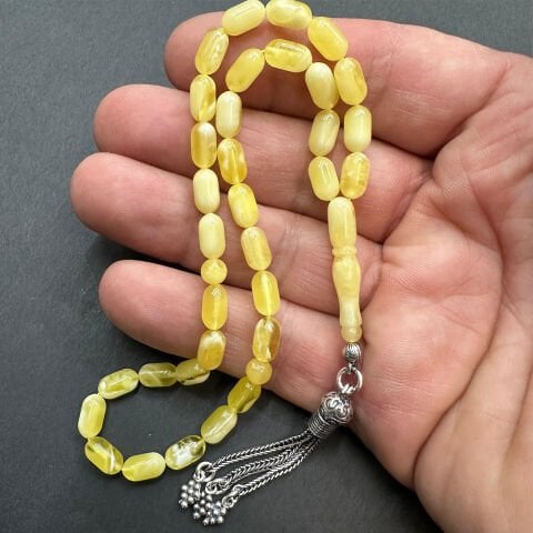 N.N Kaliningrad Damla Kehribar Kapsül Tespih 5*9 (mm)-1