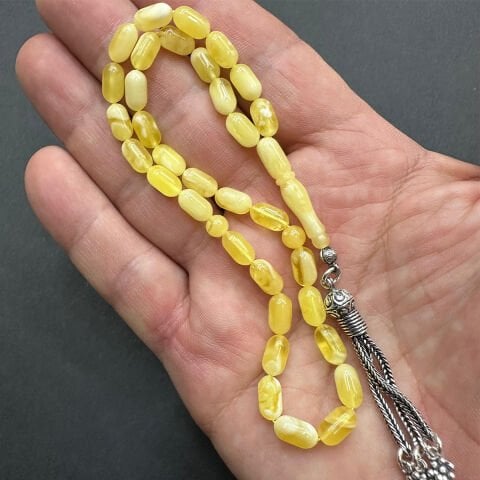 N.N Kaliningrad Damla Kehribar Kapsül Tespih 5*9 (mm)-1