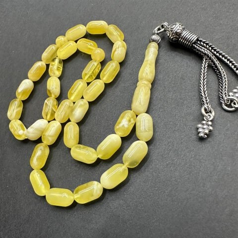 N.N Kaliningrad Damla Kehribar Kapsül Tespih 5*9 (mm)-1