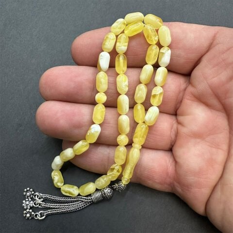 N.N Kaliningrad Damla Kehribar Kapsül Tespih 5*9 (mm)-2