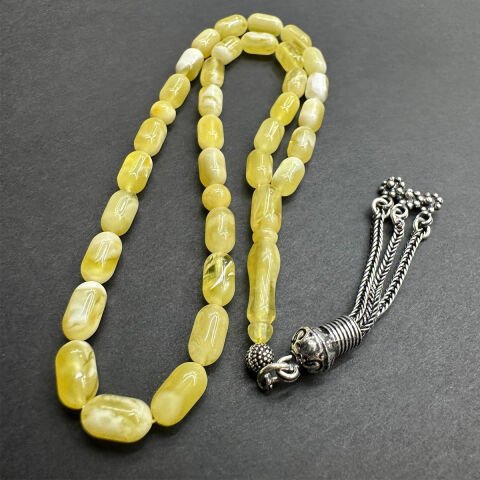 N.N Kaliningrad Damla Kehribar Kapsül Tespih 5*9 (mm)-2