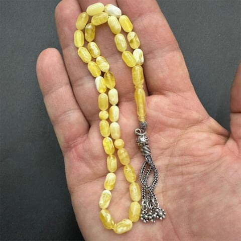 N.N Kaliningrad Damla Kehribar Kapsül Tespih 5*9 (mm)-2