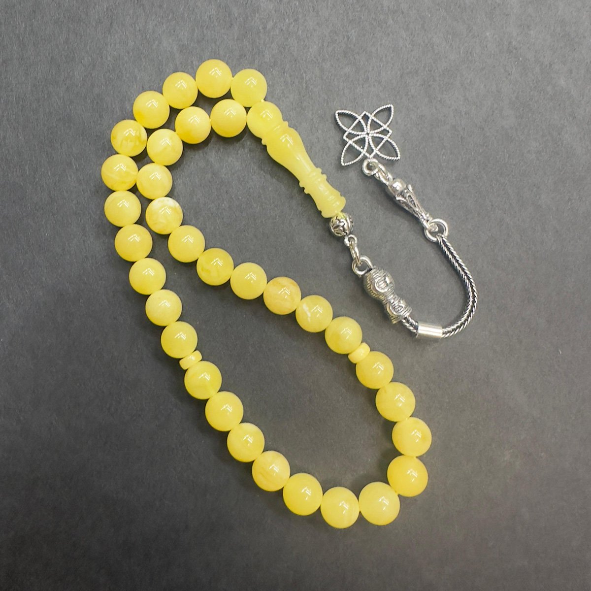 Kaliningrad Damla Kehribar Küre Tespih 6,5 (mm)-1