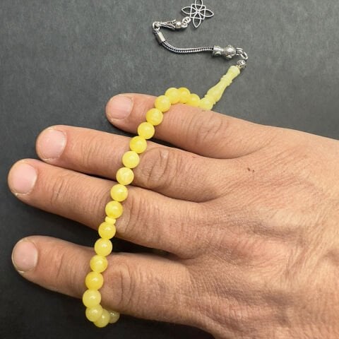 Kaliningrad Damla Kehribar Küre Tespih 6,5 (mm)-1