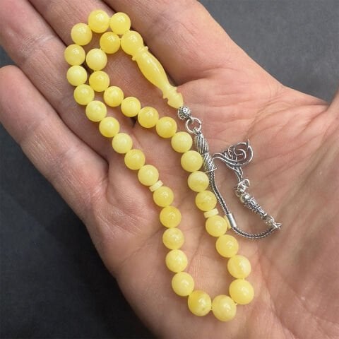 Kaliningrad Damla Kehribar Küre Tespih 6,5 (mm)-2