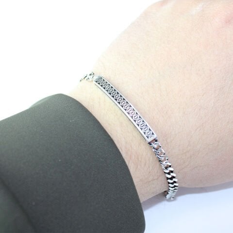 Gümüş Erkek Bileklik - 1