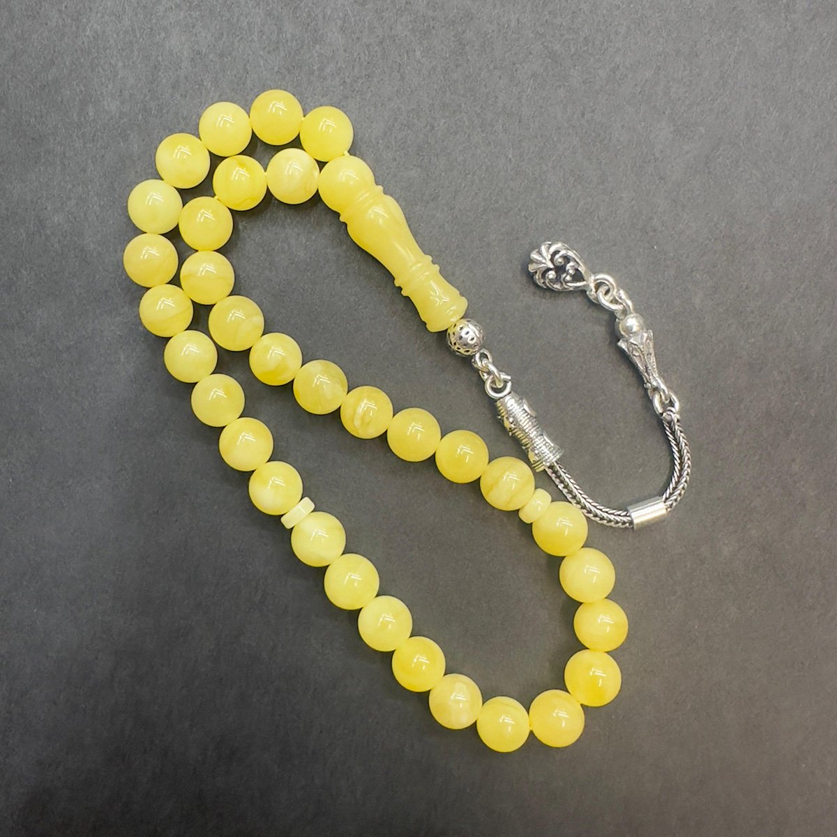 Kaliningrad Damla Kehribar Küre Tespih 6,5 (mm)-4