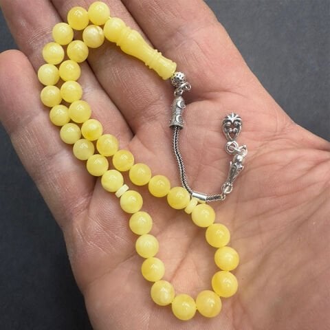 Kaliningrad Damla Kehribar Küre Tespih 6,5 (mm)-4