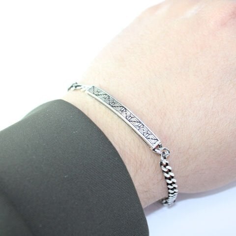 Gümüş Erkek Bileklik - 2