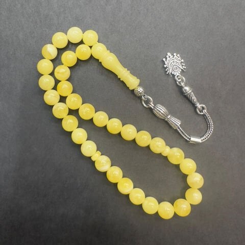 Kaliningrad Damla Kehribar Küre Tespih 6,5 (mm)-5