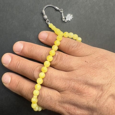 Kaliningrad Damla Kehribar Küre Tespih 6,5 (mm)-5