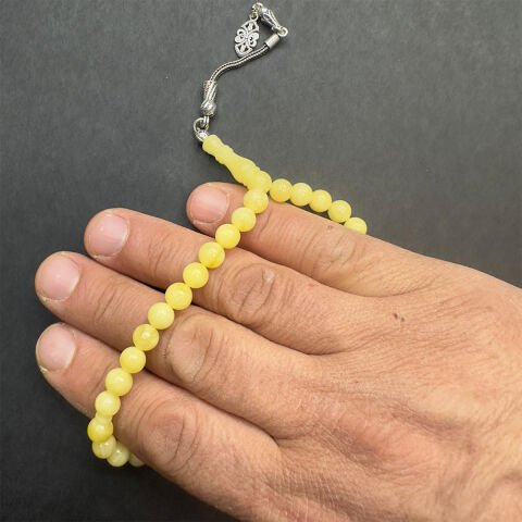 Kaliningrad Damla Kehribar Küre Tespih 6,5 (mm)-3