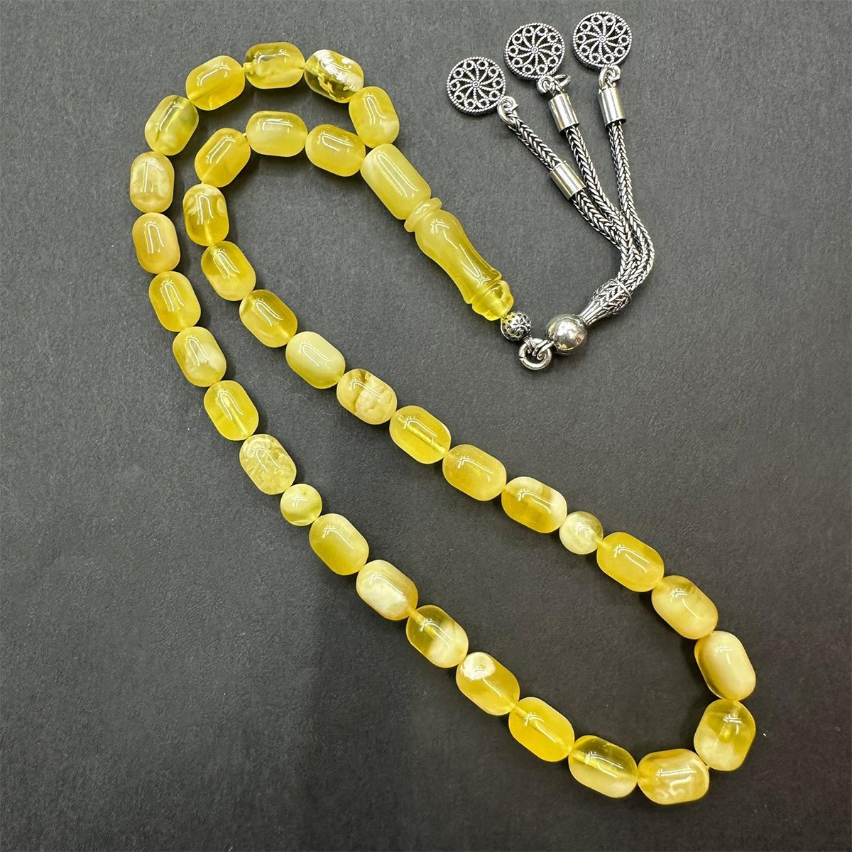 N.N Kaliningrad Damla Kehribar Tespih 6.5*9.5 (mm)-1