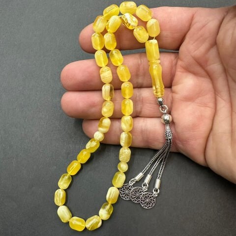 N.N Kaliningrad Damla Kehribar Tespih 6.5*9.5 (mm)-1