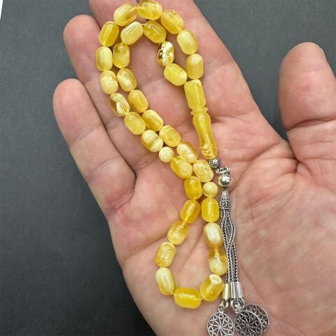 N.N Kaliningrad Damla Kehribar Tespih 6.5*9.5 (mm)-1