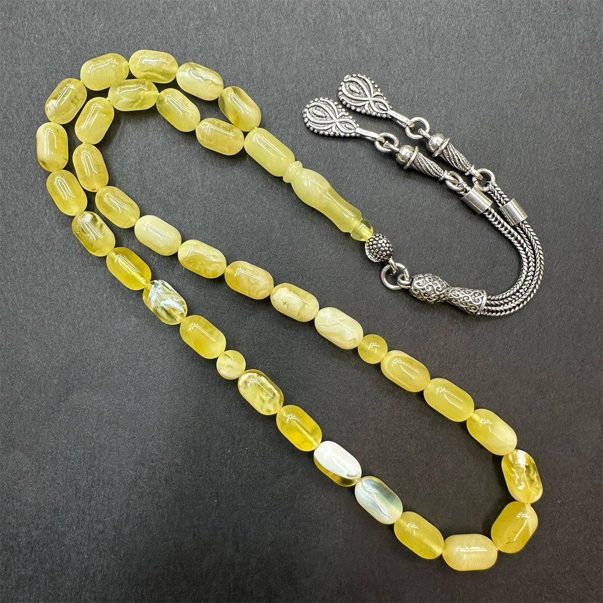 N.N Kaliningrad Damla Kehribar Tespih 5.5*9 (mm)-1