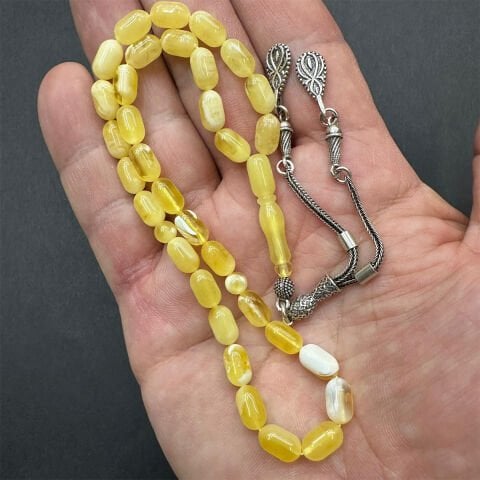 N.N Kaliningrad Damla Kehribar Tespih 5.5*9 (mm)-1