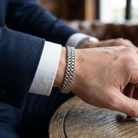 Gümüş Erkek Bileklik - 8