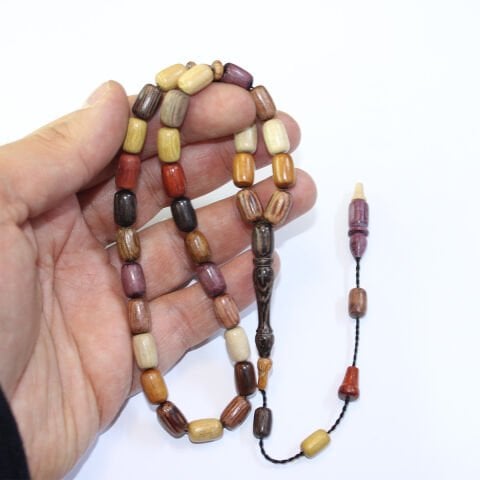 Yerli Atölye İşçiliği Karma Ağaç Tespih 7*10,5 (mm)