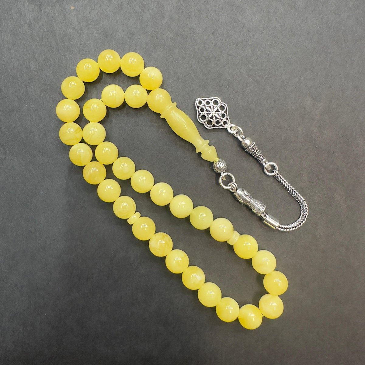 Kaliningrad Damla Kehribar Küre Tespih 7 (mm)-1