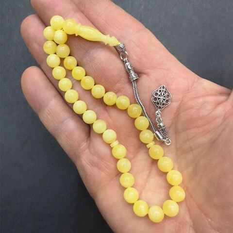 Kaliningrad Damla Kehribar Küre Tespih 7 (mm)-1