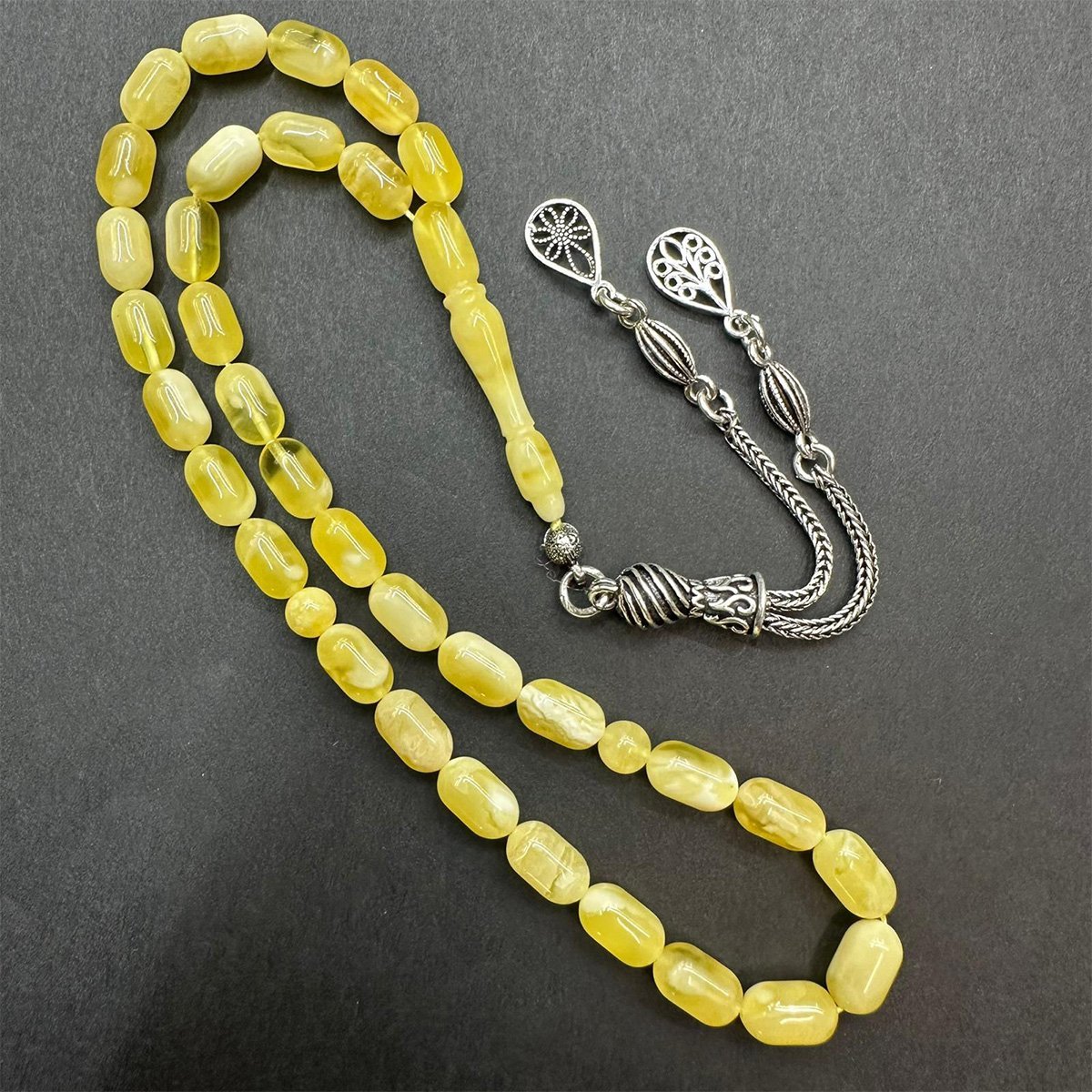 N.N Kaliningrad Damla Kehribar Tespih 5.5*9 (mm)-2