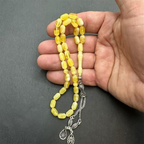 N.N Kaliningrad Damla Kehribar Tespih 5.5*9 (mm)-2