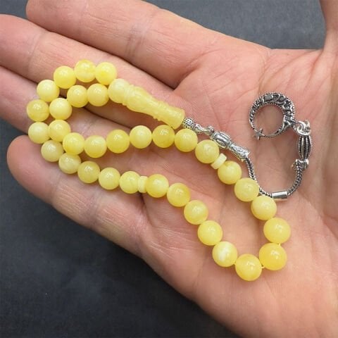 Kaliningrad Damla Kehribar Küre Tespih 7 (mm)-3