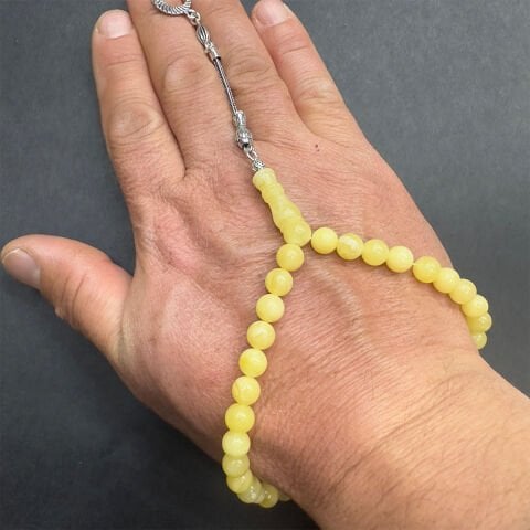 Kaliningrad Damla Kehribar Küre Tespih 7 (mm)-3