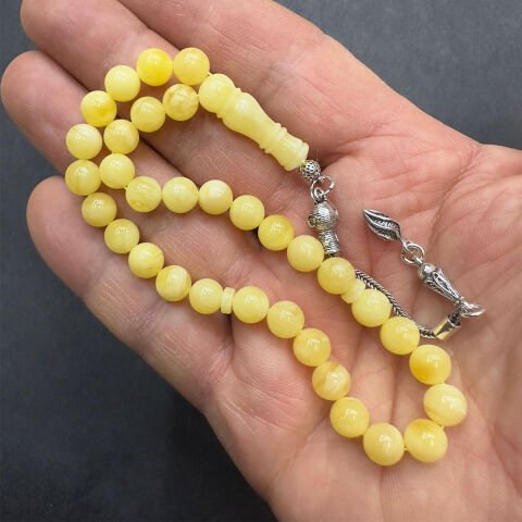 Kaliningrad Damla Kehribar Küre Tespih 7 (mm)-4