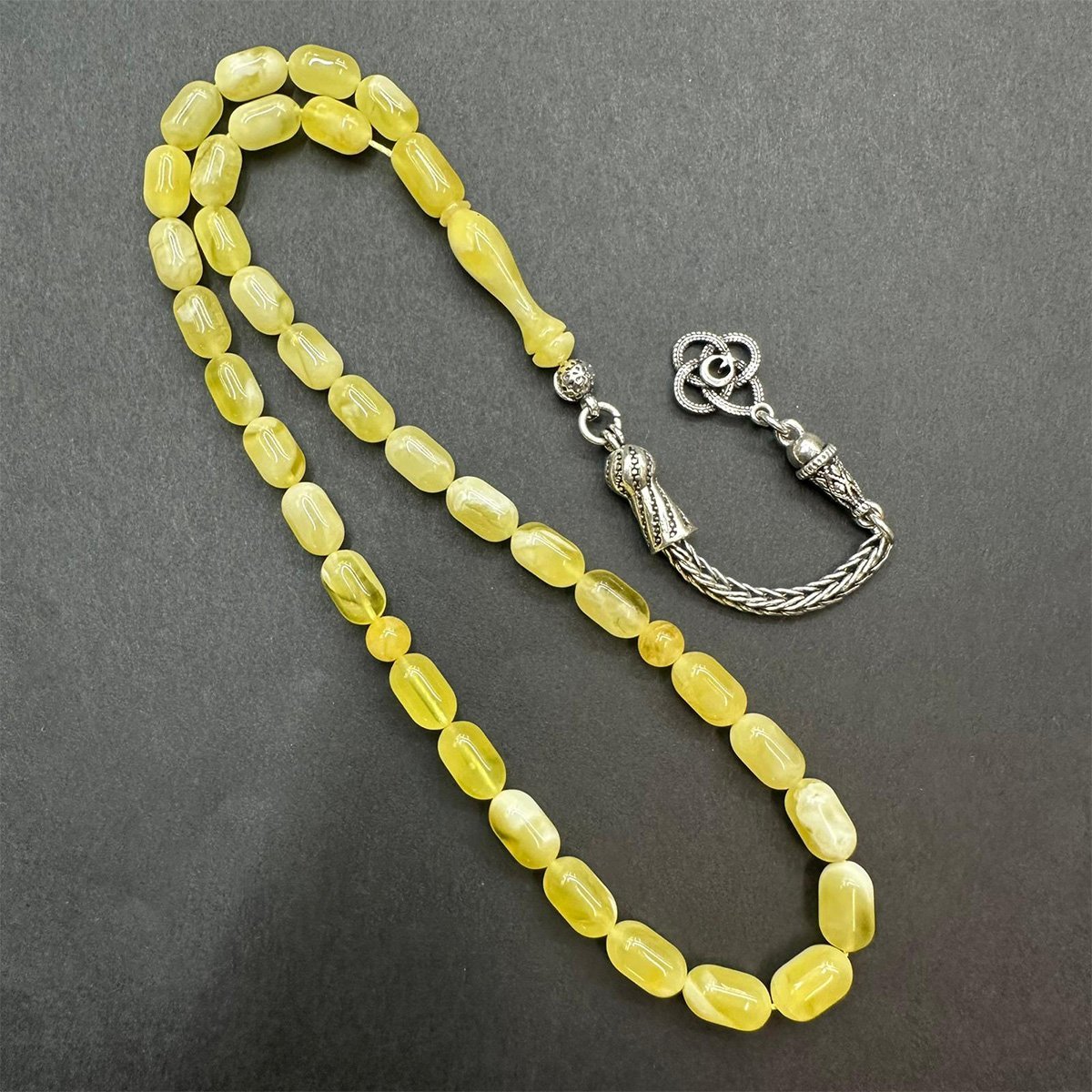 N.N Kaliningrad Damla Kehribar Tespih 5.5*9 (mm)-3