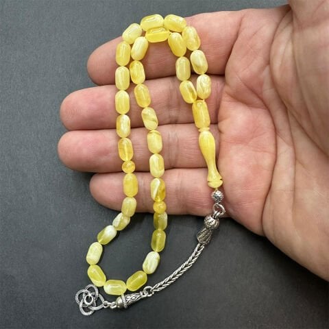 N.N Kaliningrad Damla Kehribar Tespih 5.5*9 (mm)-3