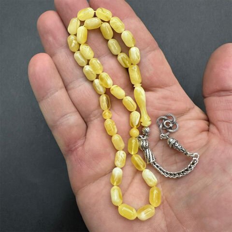 N.N Kaliningrad Damla Kehribar Tespih 5.5*9 (mm)-3